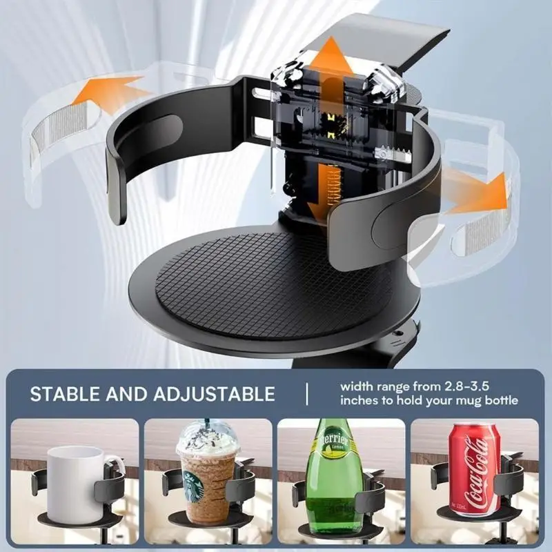 MultiPurpose Headsets Clamp Holder Headphone Rack Beverage Mount NonSlip Silicone Pad Protect Furniture Headphone Rack 83CE