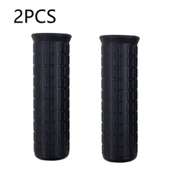 2Pcs Wheelbarrow Rubber Handles Round Tubes 30mm Anti-skid Shock Absorption Black Replacement Universal Handles Cover