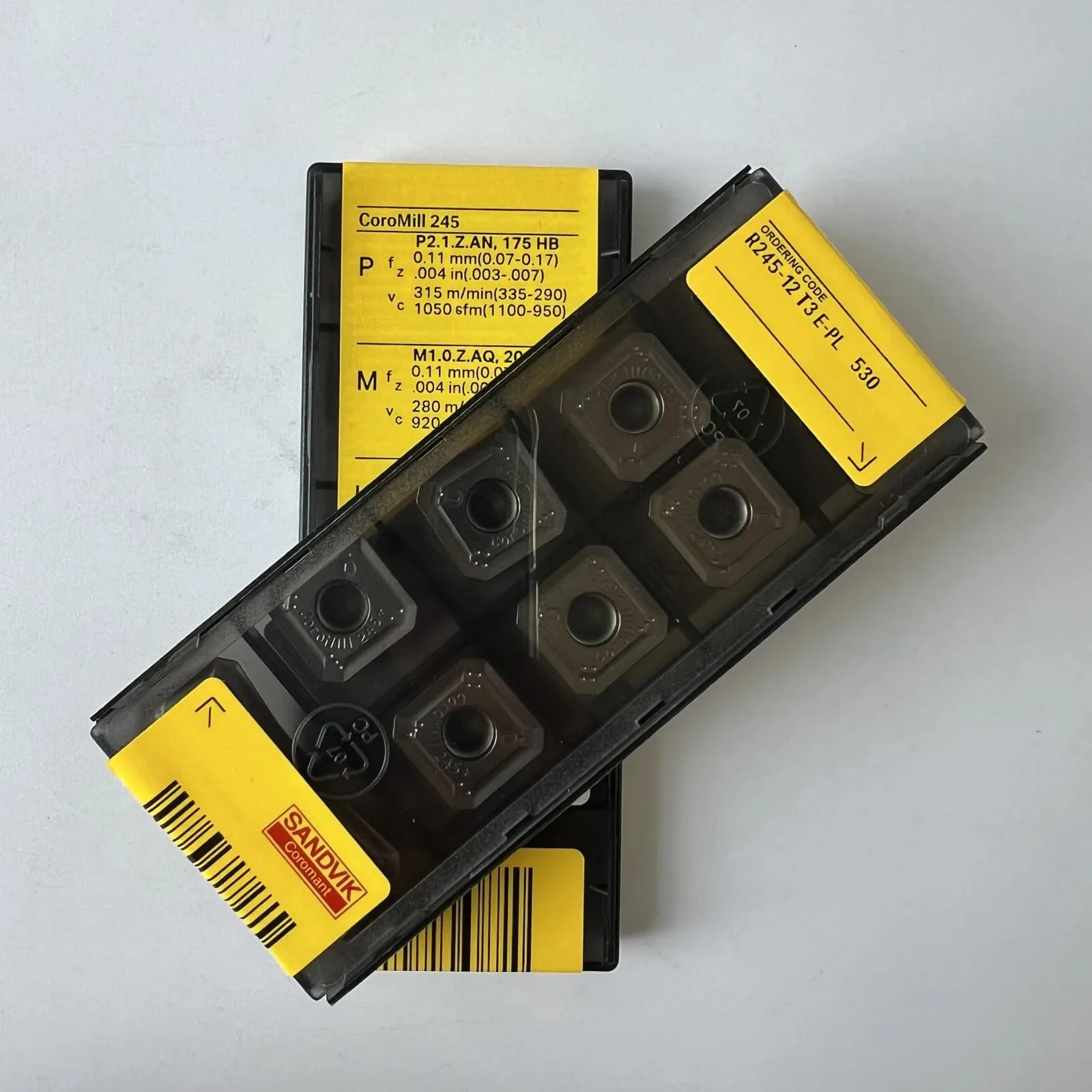 

Original SANDVIK / R245-12T3E-PL 530 / Hard alloy CNC Blade 10 Pcs