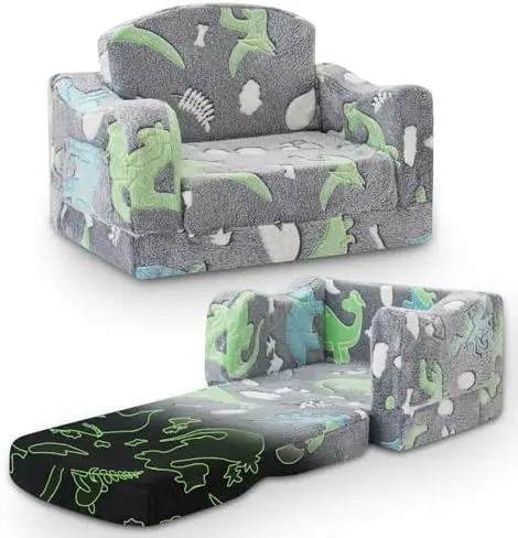 

Мягкое кресло-трансформер 2-в-1 для малышей – плюшевый складной шезлонг для детей