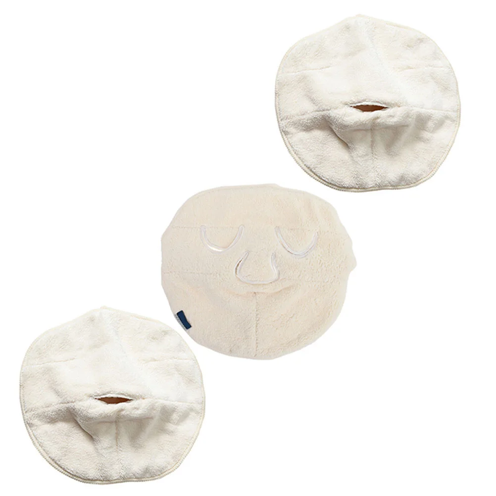 3 قطعة ترطيب تبييض منشفة الوجه المرجان الصوف الساخن الباردة ضغط قناع العناية بالوجه الجمال الجلد قناع الوجه المناشف #4