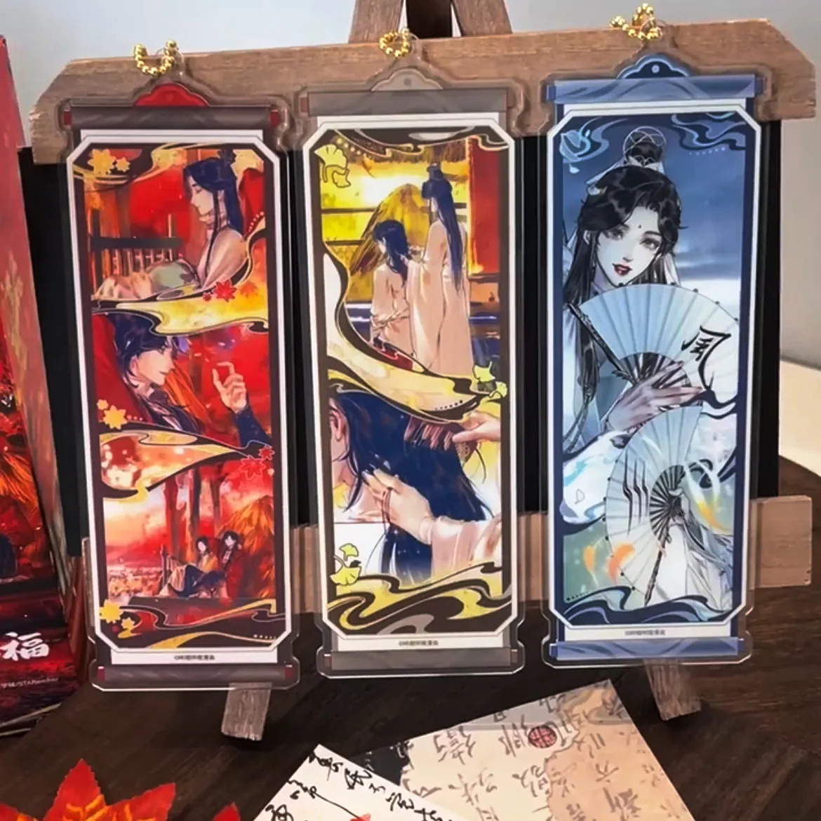 

Original Tian Guan Ci Fu Comic Painting In The Picture Acrylic Bookmark Blind Box Scroll-Style Pendant Toy Fan Mystery Box Gift