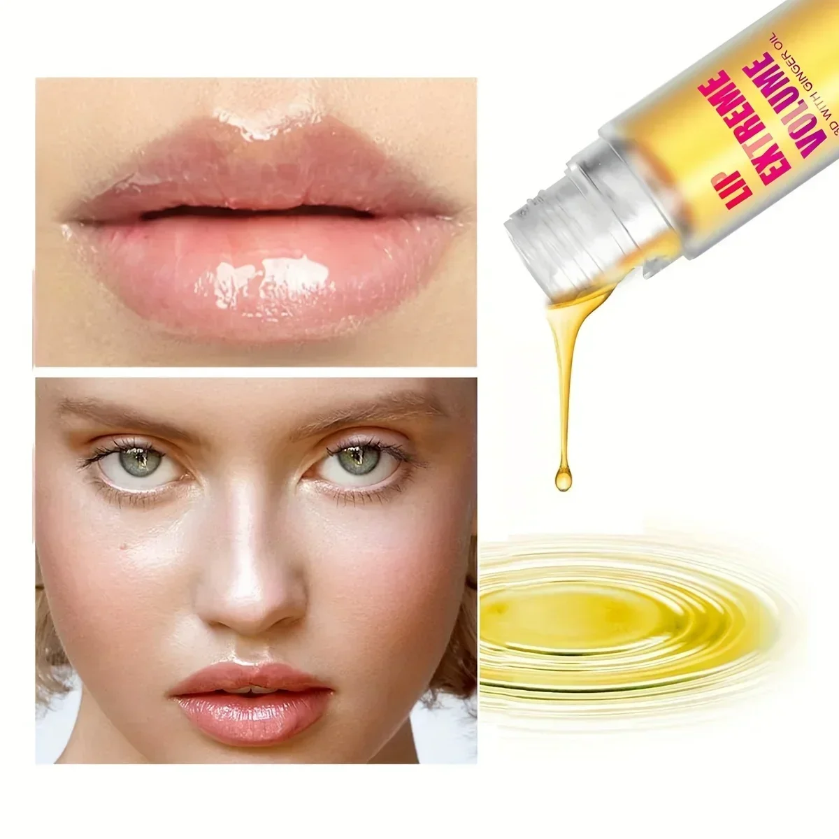 Lip Plumper Fuller Healthy Enhancer Ginger And Mint Plant Lip Gloss Oil idratante Beauty Lips labbra Sexy