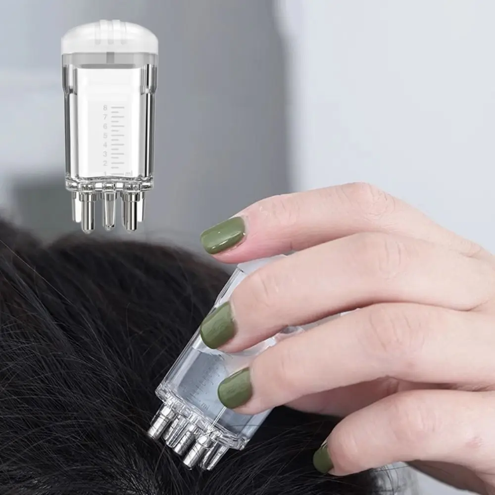 

Practical 8ml Scalp Applicator Mini Plastic Hair Head Massager Detachable with Scale Liquid Guiding Massager Scalp Treatment