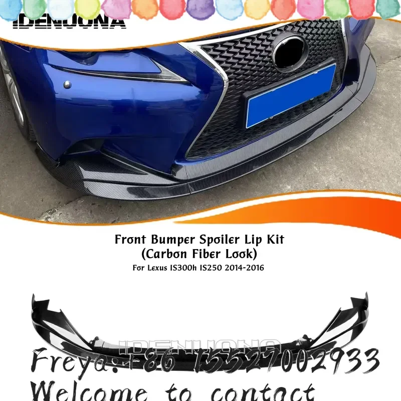 Front Bumper Spoiler Lip Diffuser Splitter Blade Protector For IS IS250 IS300h IS350 2014-2016 F Sport Sedan