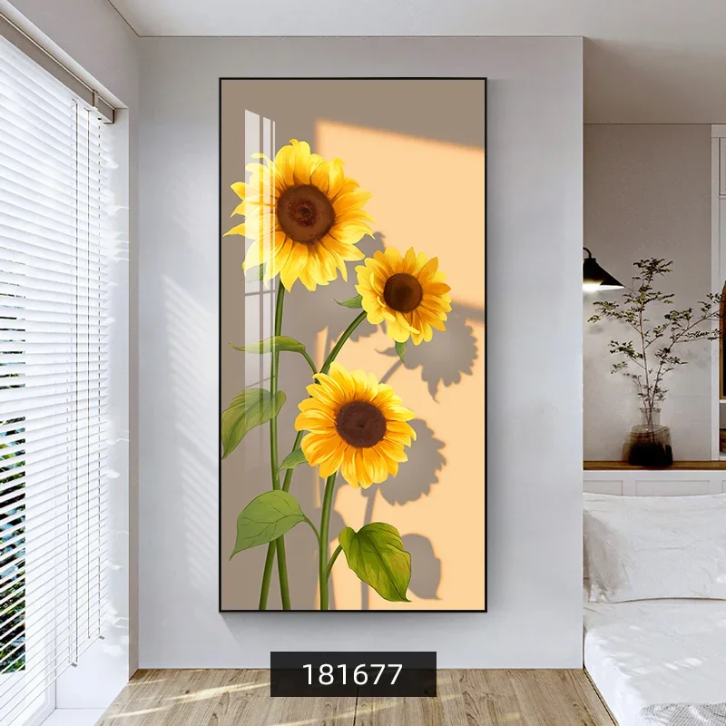 Nordic Vintage Wall Art Chic White Yellow Flower Sunflower HD Canvas Print Poster Home Living Room Bedroom Decoration