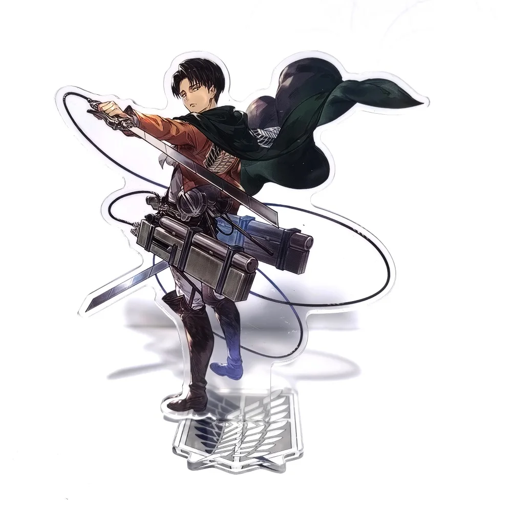 Attaque sur Titan acrylique debout Eren Mikasa Levi Erwin Armin Anime figurines loup Titan 16 cm modèle jouets décor jouets pour enfant