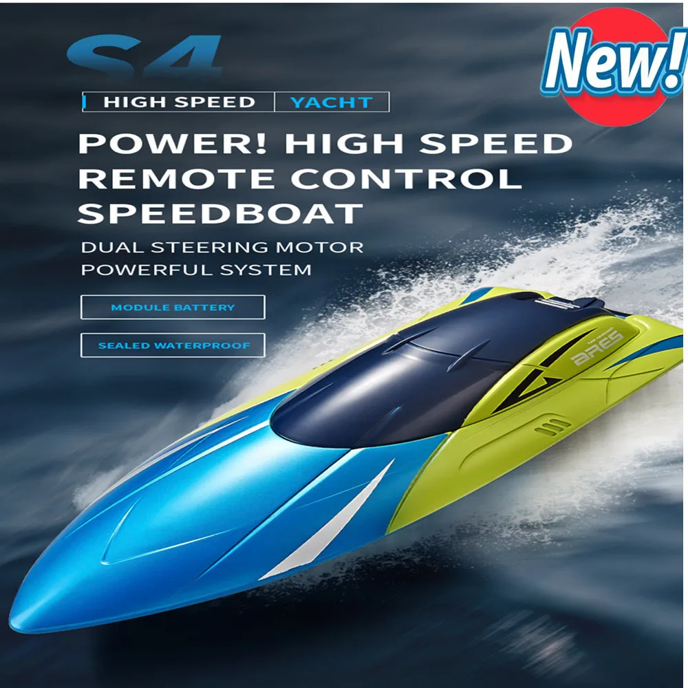 2.4GHz RC High SpeedBoat 15km/H Dual Motors Radio Control 100m Waterproof Racing Speedboat Suitable For Lakes And Swimming Pools