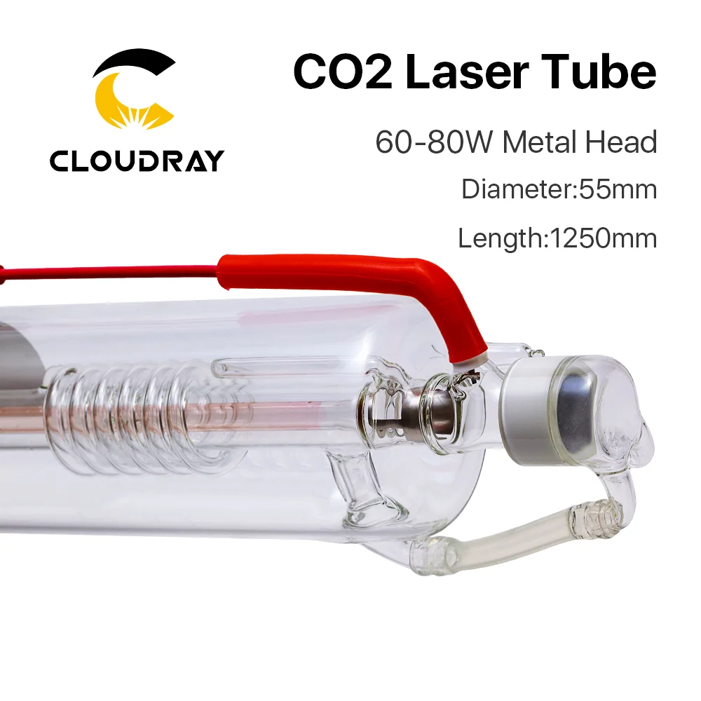 Imagem -03 - Clo- Tubo com Cabeça de Metal para Máquina de Gravação a Laser Co2 cr 6080w Diâmetro 55 mm Length mm Comprimento Machine um