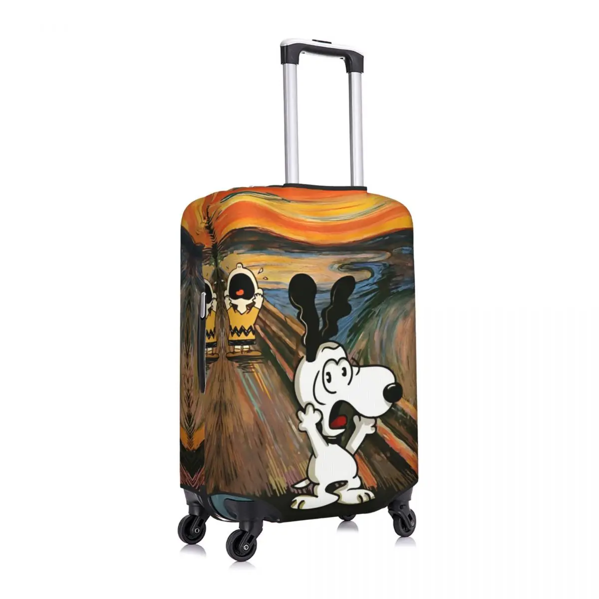 Funny Snoopy Scary Suitcase Cover Elastic Cruise Trip Protector Luggage Case Holiday