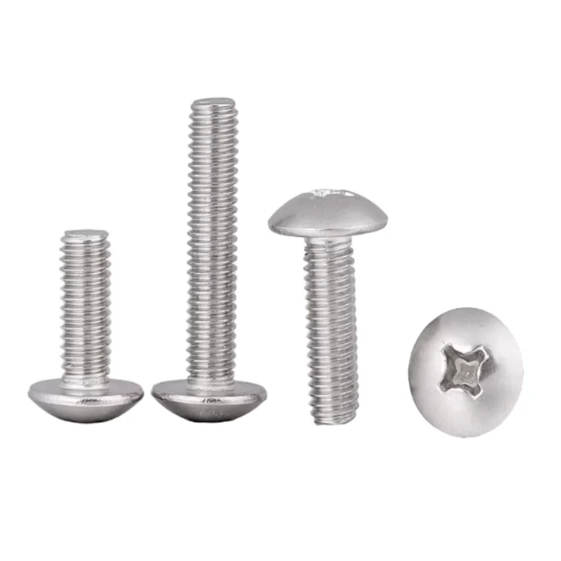 10/50 Pcs Parts M2.5 M3 M4 M5 M6 304 A2-70 Stainless Steel Jisb1111 Phillips Braguero Flat Head Large Round Cross Bolt L=3-50 Mm
