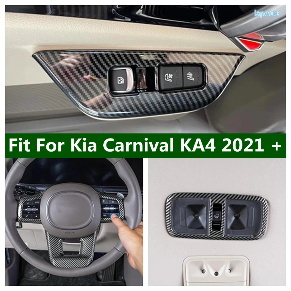 

Window Lift Button Rear Sunroof Handle Steering Wheel Decoration Cover Trim Fit For Kia Carnival KA4 2021 - 2024 Car Accessories