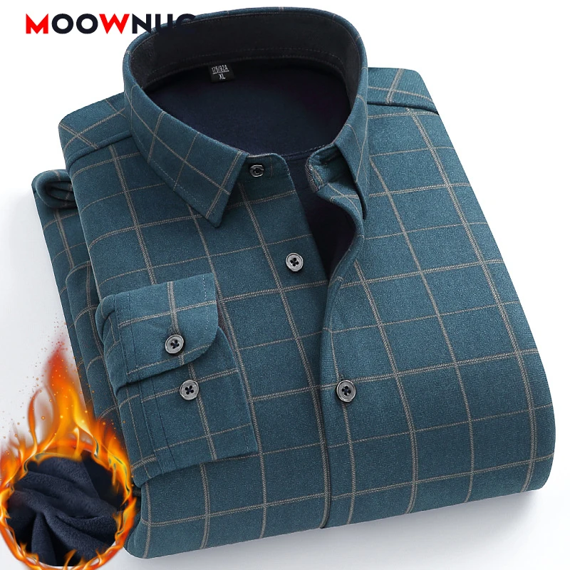 

Spring Male Fashion Shirts 2022 Thick New Men's Clothing Streetwear Streetdress Solid Long Sleeve Hombre Smart Casual MOOWNUC