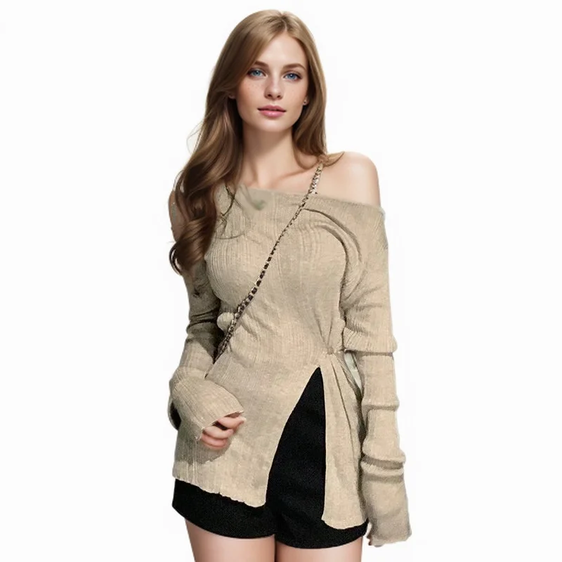 Women\'s Fall Sweater Long Sleeve Jumpers Female Casual O-neck Knit Pullover Tops