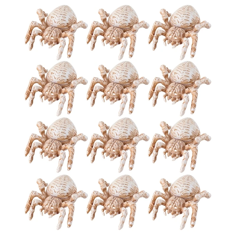 

Eerie Party Decoration Halloween Glowing Spiders Plastic Figure Ornament Eerie Halloween Decoration New Dropship