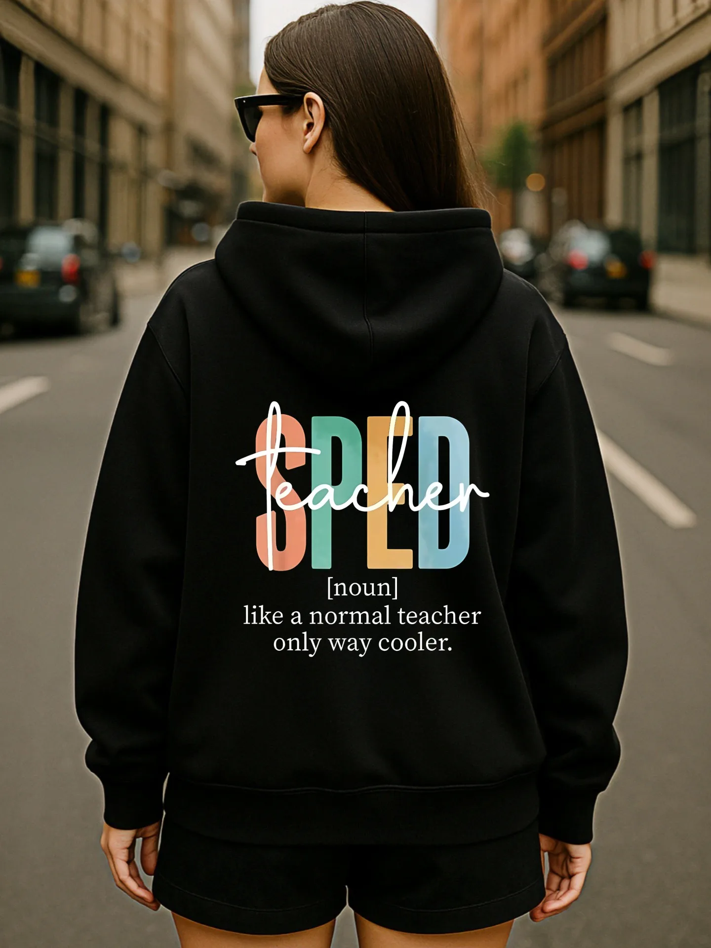 Sweat à capuche graphique pour femmes, imprimé de lettres avec Logo minimal, Style Streetwear décontracté, tissu doux, vêtements quotidiens décontractés, pour jeunes hommes