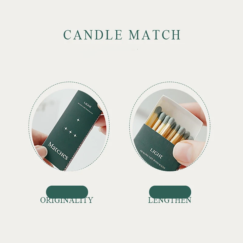 Boxed Extended Match Aromatherapy with Retro Vintage Long Candle Party Home Christmas DIY Room Decor Tools Accessories Ornaments