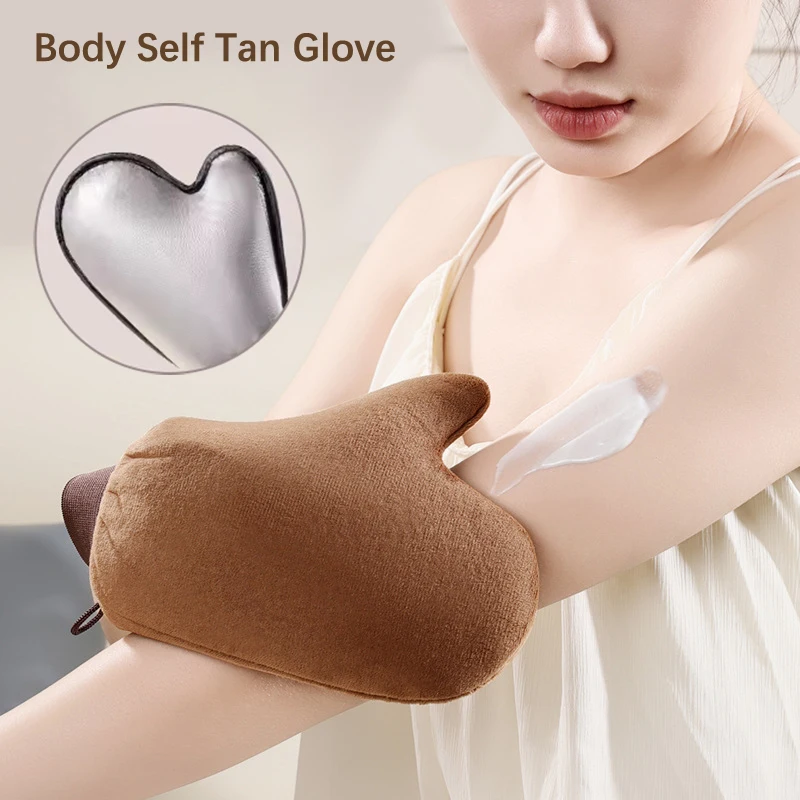 Guante reutilizable para dedo, guante de autobronceador corporal, aplicador, crema, loción, Mousse, limpieza corporal, autobronceador