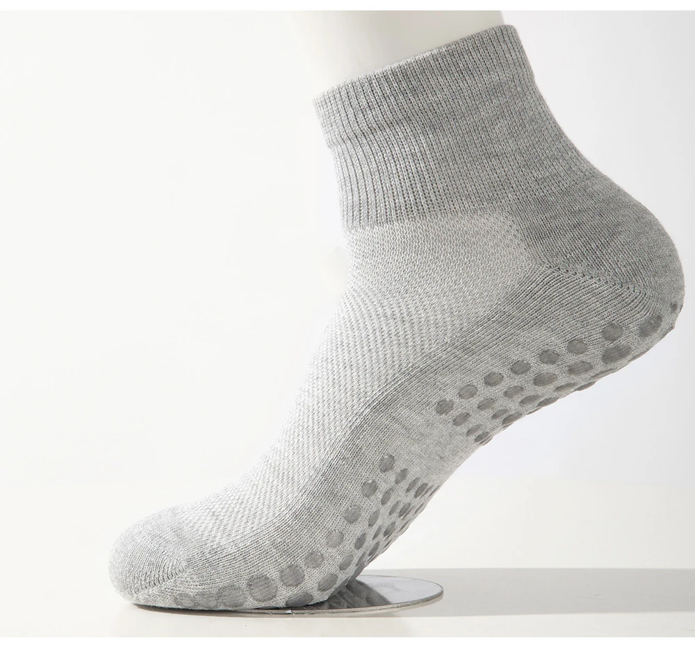 Unisex knöchellange, rutschfeste Yoga-Socken mit Silikongriffen, atmungsaktive Mesh-Pilates-Socken für Damen und Herren, 2 Größen für alle Workouts – Detail 12