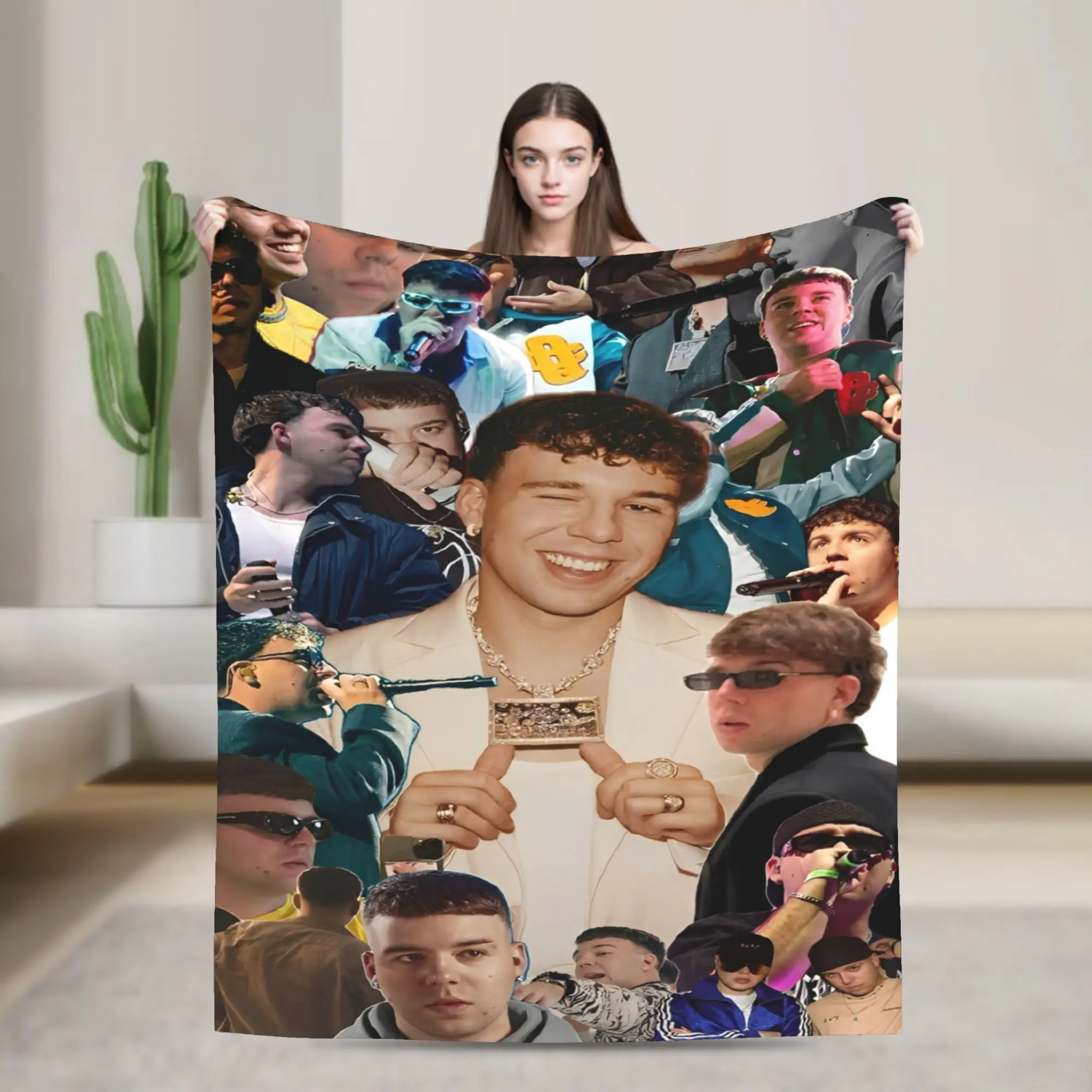 Rapper Quevedo Spanish Singer Flannel Blanket Warm Soft Bedding Throws for Home Decor Airplane Travel Bedspread Sofa Bed Cover