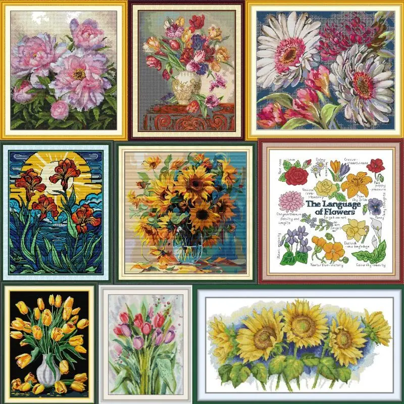 

Flowers HH06-Soulgift Набор для вышивки крестом с предварительной печатью Easy Pattern Набор для вышивки ткани с штампованной формой Аиды - легко по следуться в рекомендуется