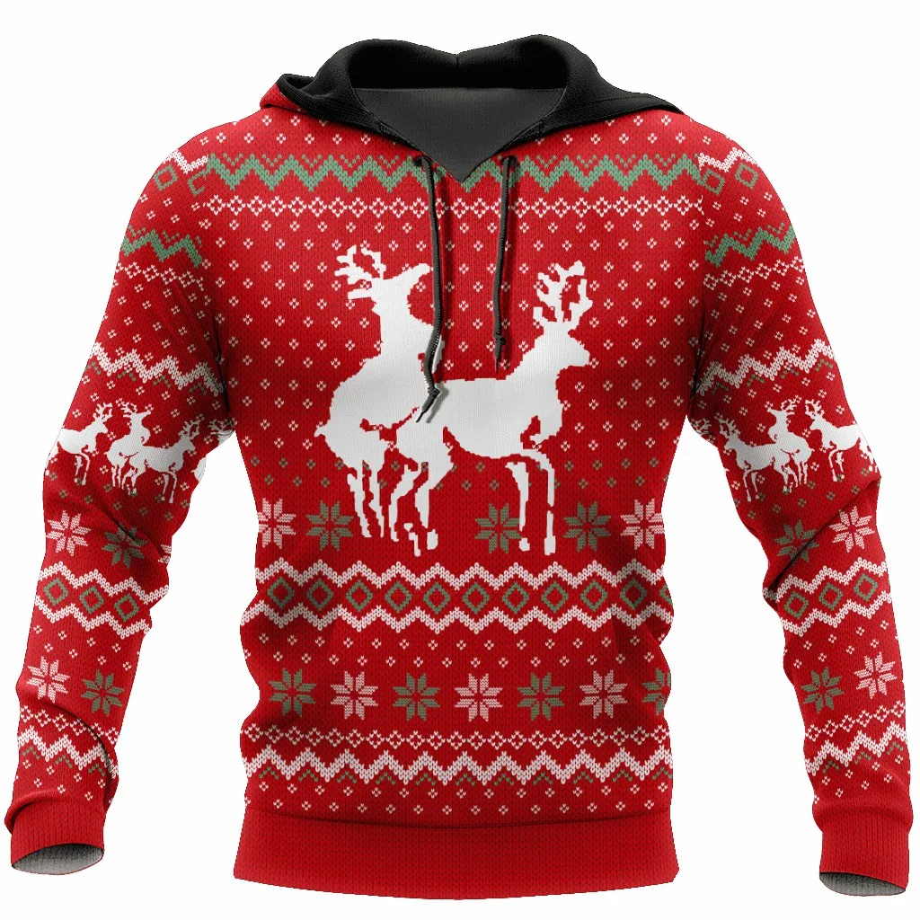 Weihnachten Hoodies männer Schädel Hoodie 3D Drucken Tops Herbst Winter Lange Ärmeln Streetwear Designer Mit Kapuze Hoodie Für Männer Kleidung