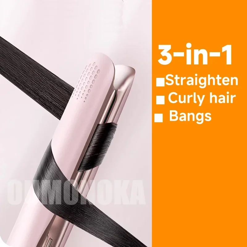 3 in 1 Hair Iron High Quality Flat Iron Straightening Hot Comb mini Professional Hair Straightener & Curling Iron Styling Tools