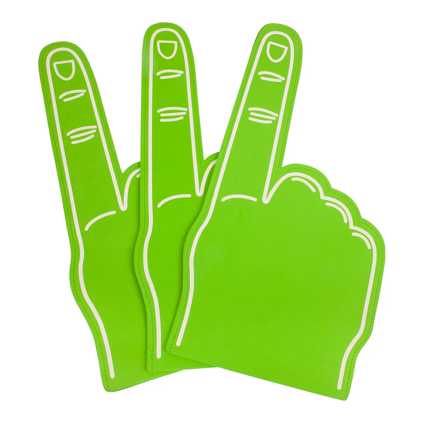 Foam Finger Cheerleading Hands 3 Pack Sports Fan Accessories for Games Parties Team Spirit and Event Props