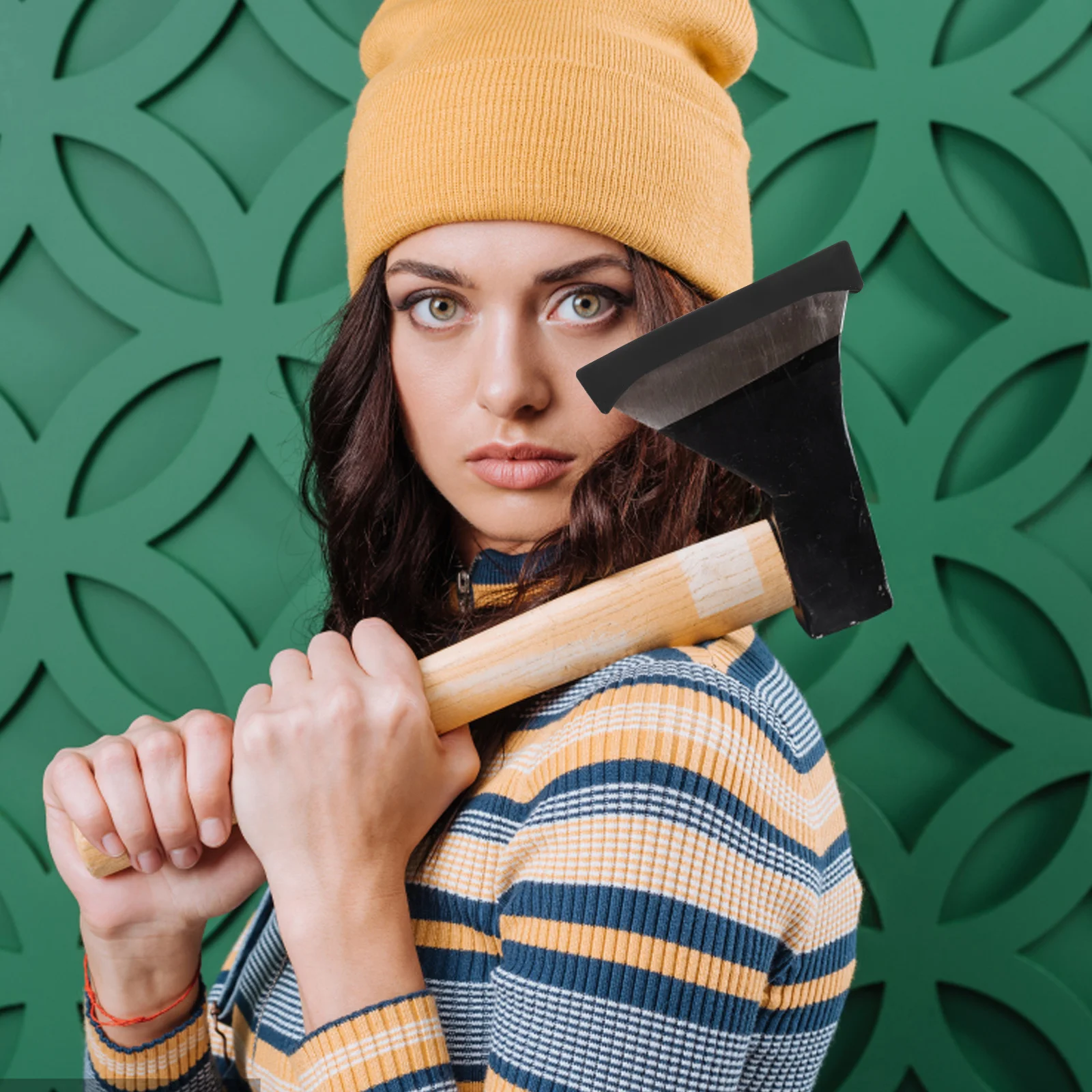 

10pcs Axe Covers Durable Rust Proof Hatchet Guards for Camping Wood Cutting Tools Black Case Gardening Handle Fits Sizes