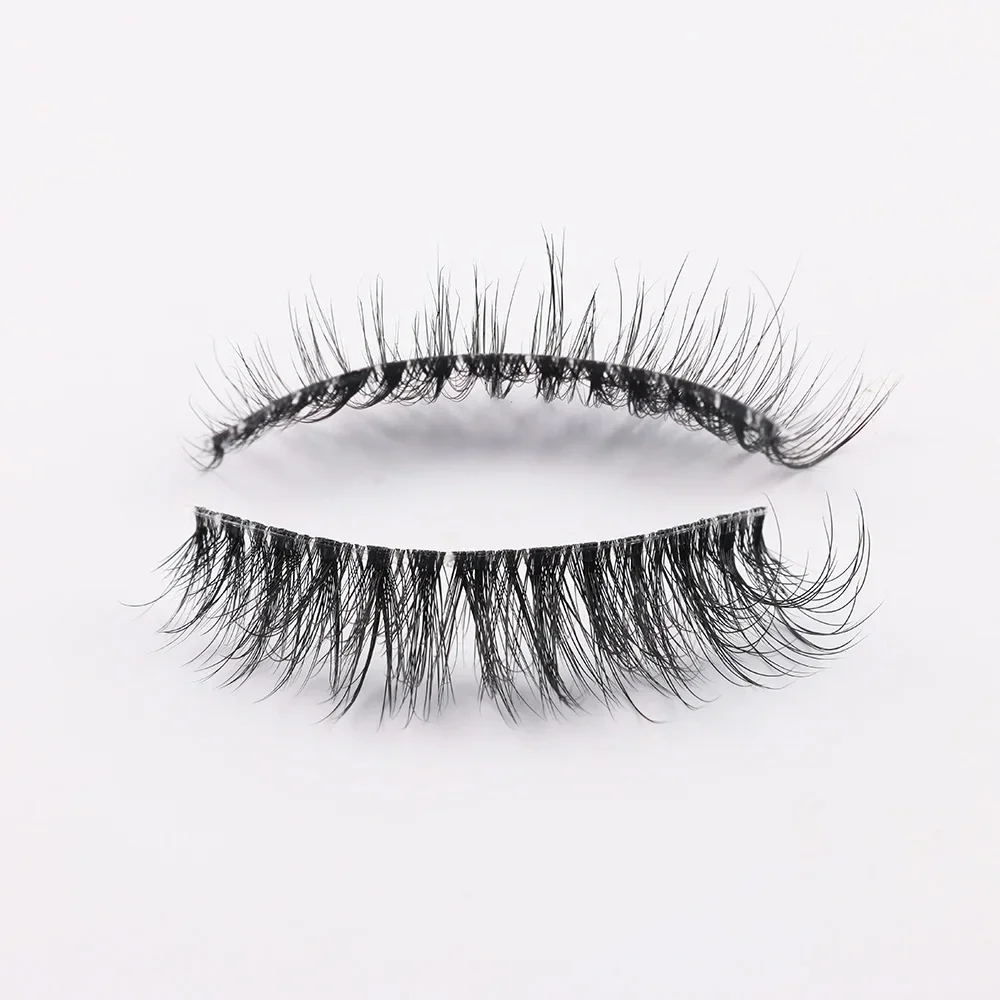 Lashes Natural Fluffy  False Eyelashes Natural Eyelashes Anime Winged Clear Band Lashes Fake Eyelash Manga Lashes Makeup