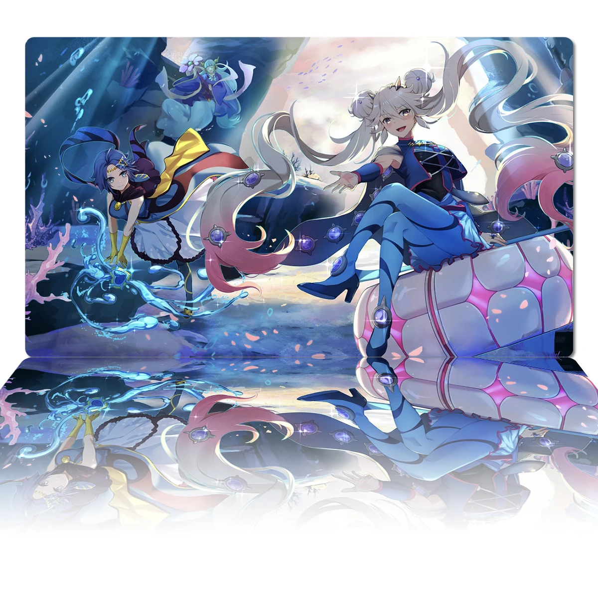 YuGiOh Marincess Playmat TCG CCG Gioco da tavolo Gioco di carte collezionabili Tappetino per mouse anime Tappetino da scrivania personalizzato Accessori da gioco Zoni Borsa