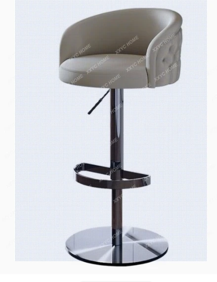 AANordic Bar Light Luxury Chair Bar Stool Lifting Rotating Backrest High Foot Home Hotel Front Desk Chair