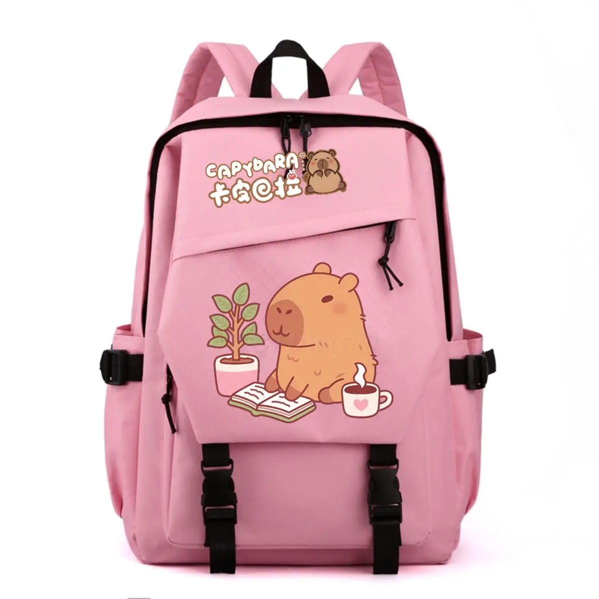 

Cute Capybara Backpack for School Kids Girls Cartoon Capybara Lovers Gift Teeneger Children Schoolbag Cartoon Leisure Travel Bag