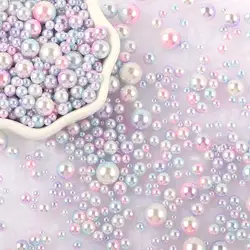 Random Mix 3-10mm 10g No Hole ABS Imitation Pearl Bead For Jewelry Making  Brush Nail Art Make Up  DIY Crafts Decor  F0912