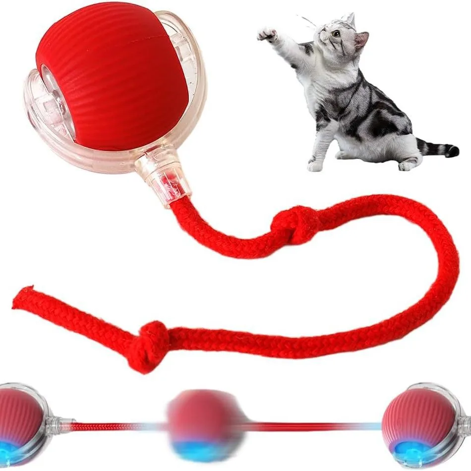 Bola rodante automática, pelota interactiva, juguetes para gatos, suministros para mascotas, entrenamiento eléctrico para perros y gatos para imitar