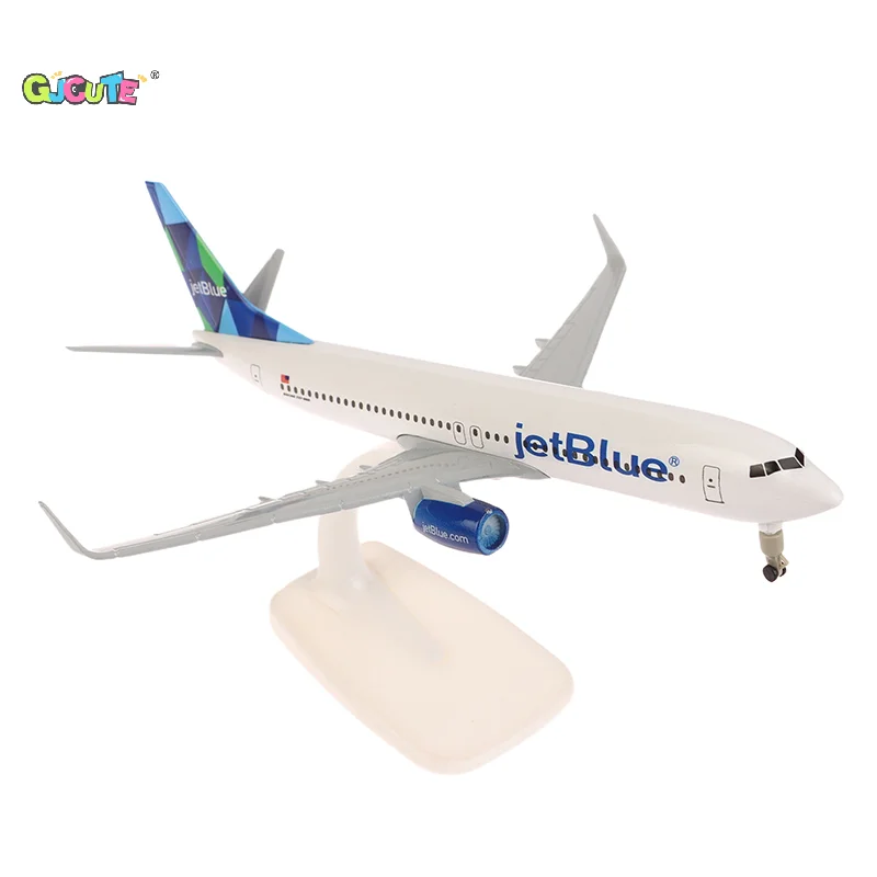 Legering Metaal USA Air JET BLAUW JetBlue Airlines Boeing 737 B737 Vliegtuig Vliegtuigen W Landingsgestellen Airways Diecast Vliegtuig Model