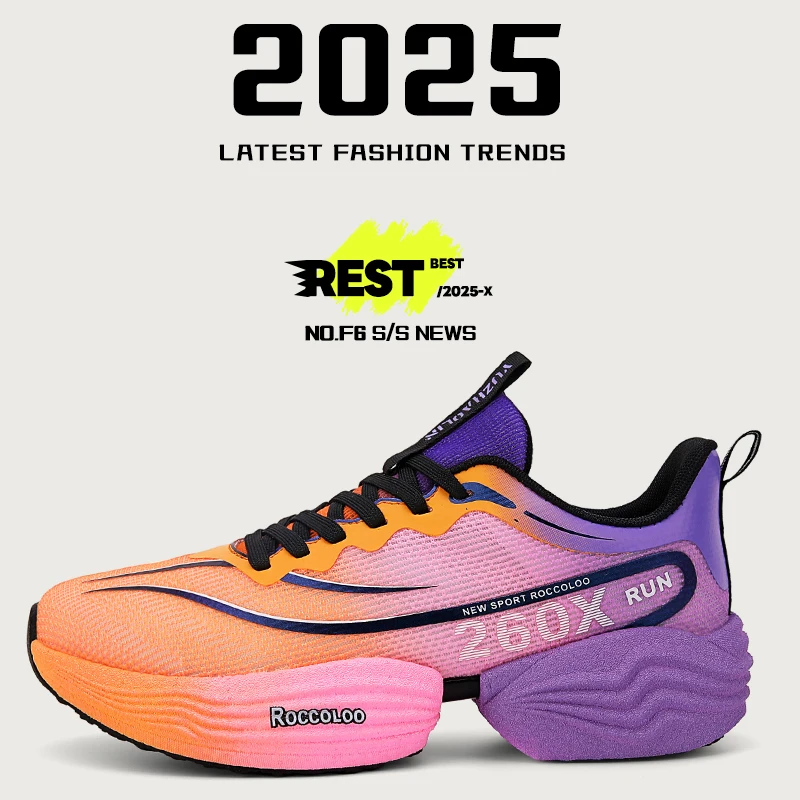 Running Shoes Carbon Board Speciality Marathon Men Sports Breathable Lightweight Women\'s Comfortable Athletic Nonskid Sneakers