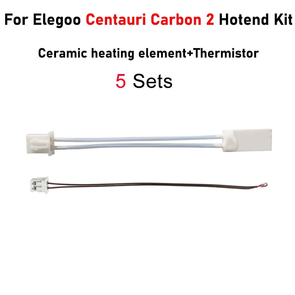 Upgrade Hotend For Elegoo Centauri Carbon 2 Hotend Assembly Ceramic Hotend Extruder 0.2 0.4 0.6 0.8 Nozzle CC2 Hotend 3D Parts image 3