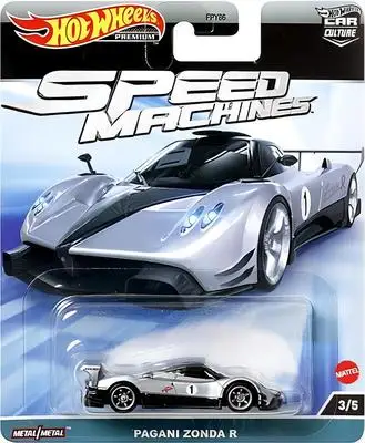 Original Hot Wheels Premium Car Culture Speed Machines Diecast 1/64 Vehicles McLAREN Pagani Zonda R Kids Boys Toys for Children