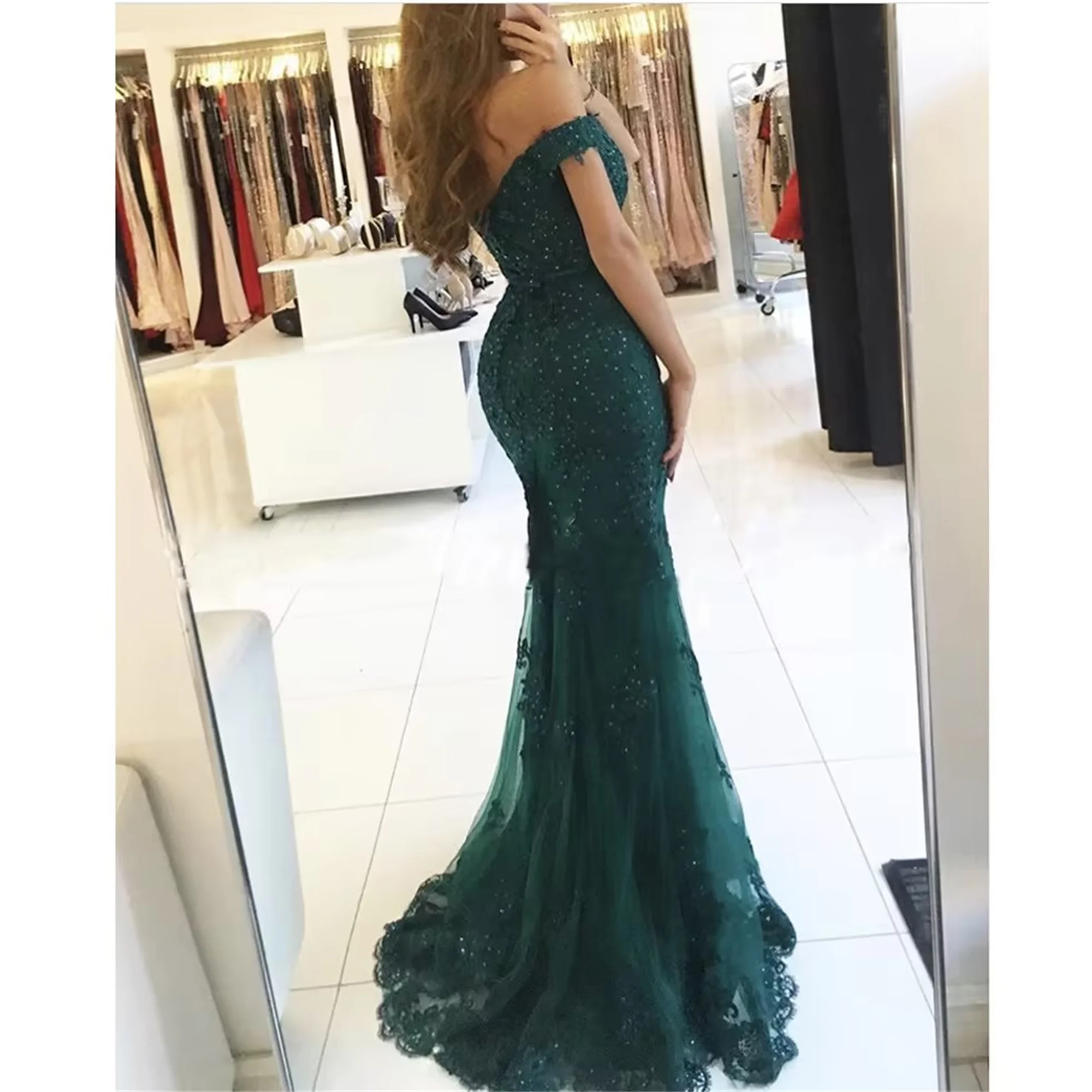 Mermaid Evening Dress for Women 2026 vestidos de fiesta  Party Prom Gown V Neck vestidos de noche