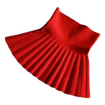 2-12歲女童針織裙秋冬公主風百褶兒童高腰迷你蓬蓬裙童裝 8 最佳銷售 女童冬季服裝 - №8