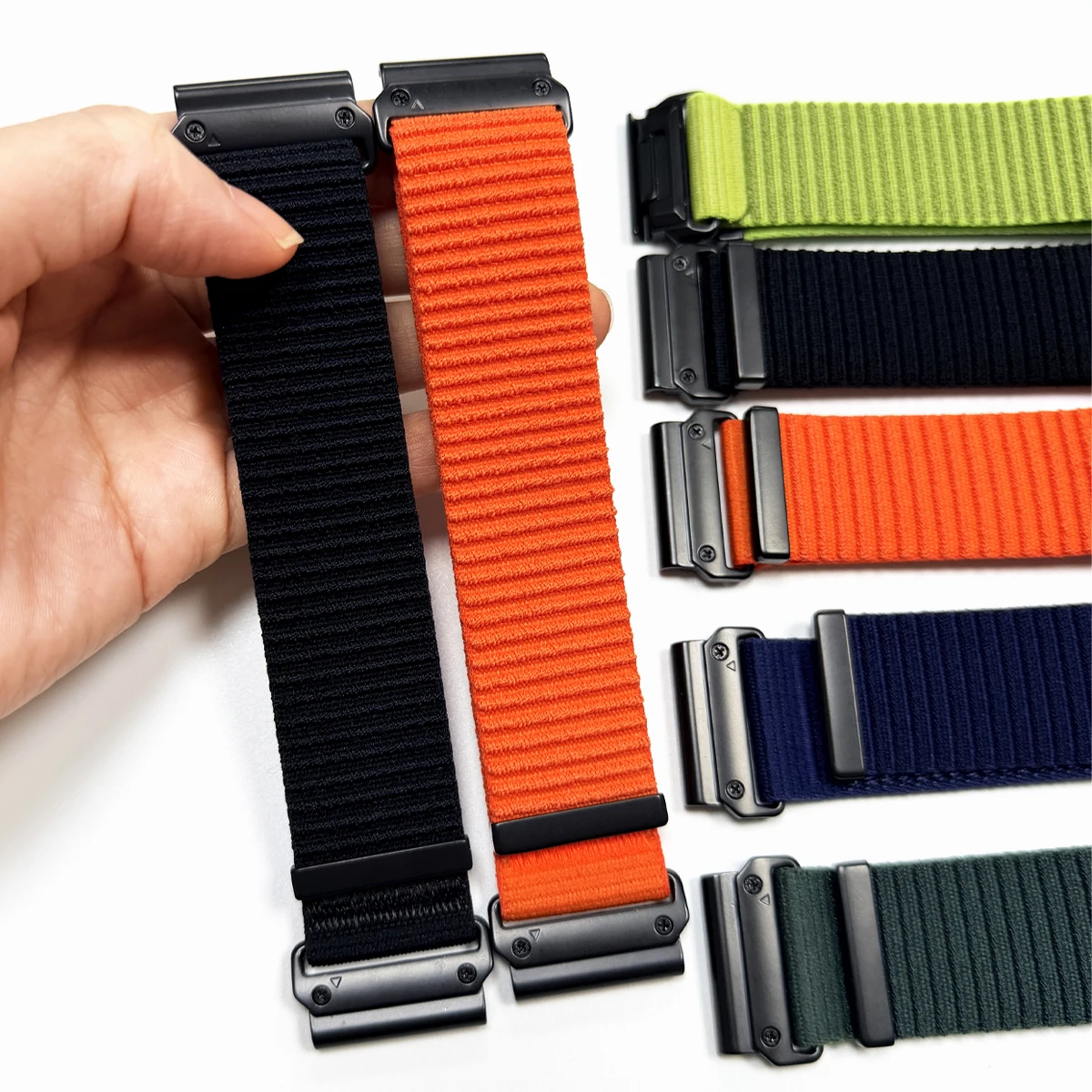 Nylon Watch Band for Garmin Fenix 6 6X Pro 5 5X 7 7X Fenix E 8 8Pro Strap, for Enduro 3/Epix 2 Pro Quick Fit 22/26mm Watch Bands