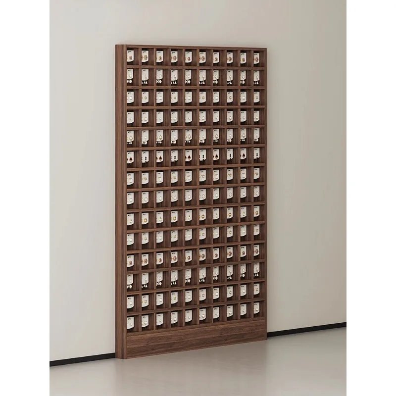 

Solid wood jewelry store display cabinet, necklace rack, jewelry on the wall, plaid rack, earrings, headgear, hairpin display ra