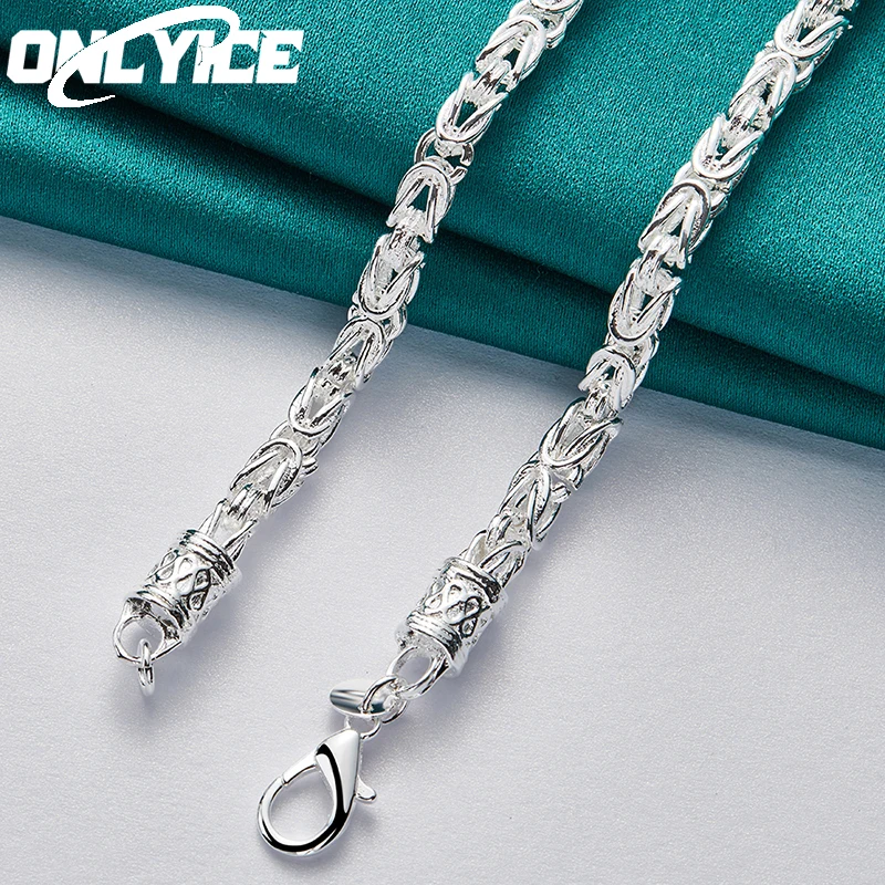 925 Sterling Silver 20 Inch 7mm Faucet Chain Necklace for Man Woman Jewelry Fashion Wedding Party Classical Accessories