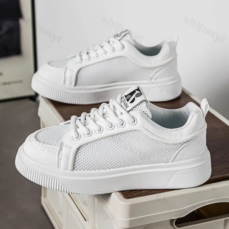 Men's Casual Sports Shoes Spring Summer Breathable Mesh Chunky Shoes Trend Comfortable Lightweight Versatile Platform Sneakers
