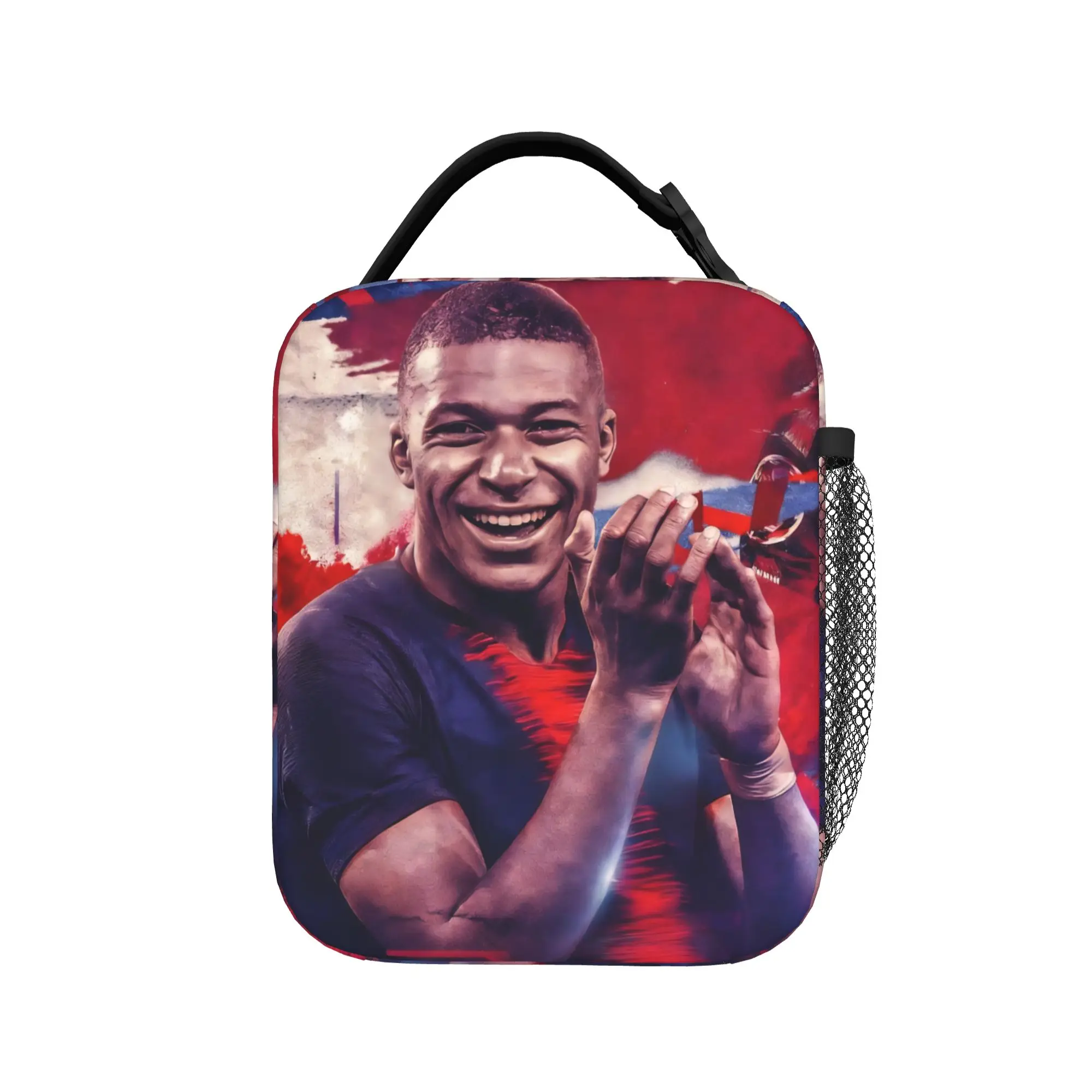 M-Mbappes Insulated Lunch Bags Large Football Soccer Lunch Container Thermal Bag Lunch Box Tote School  Outdoor Food Storage Bag