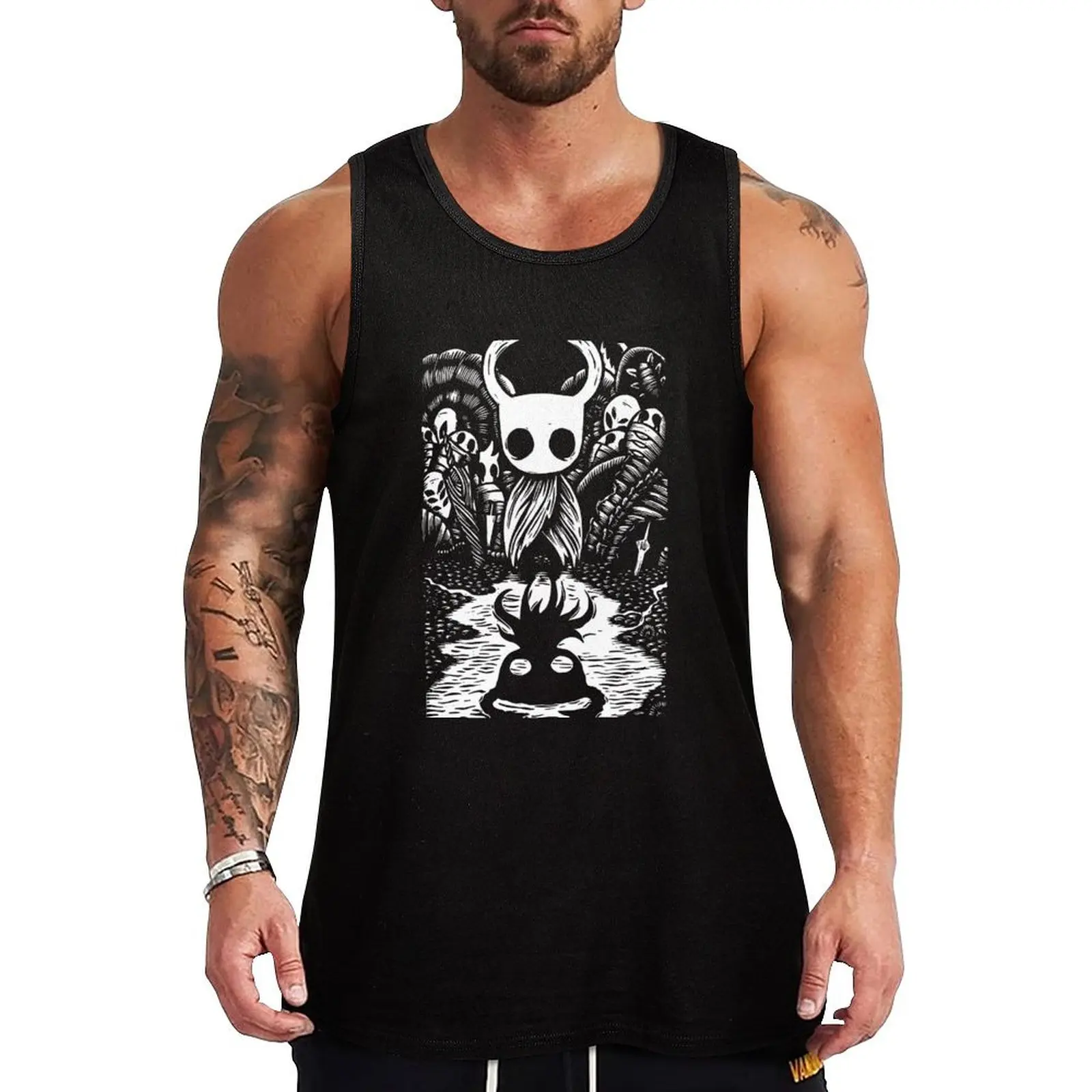 

Ghost Knight Graphic Art Hollow Knight Funny Game Tank Top Men sleeveless tee t-shirts for men gym accessories men