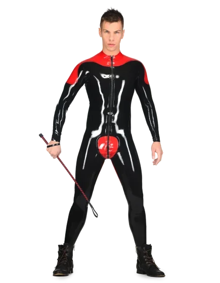 costume party Tights Racing uniform Pure Latex Catsuit Black Red Skinny Sexy Full Rubber cosplay