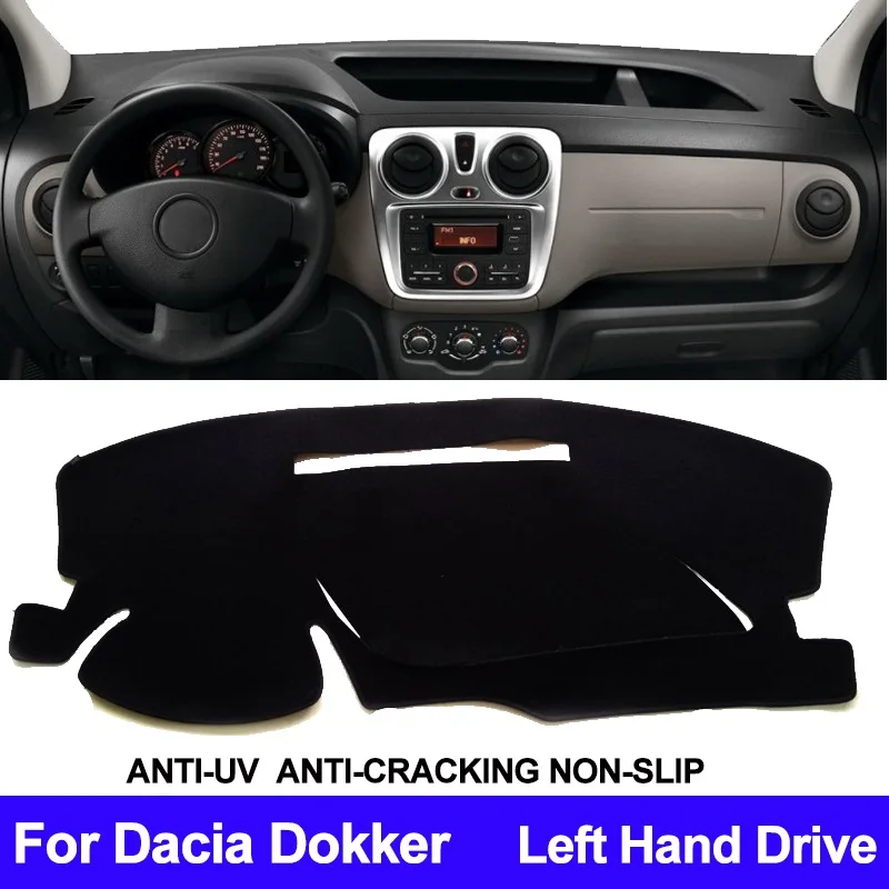 Car Dashboard Cover For Dacia Dokker Dashmat Pad Carpet Dash Board Cover Dash Mat Sun Shade Left hand drive Auto Car Protector