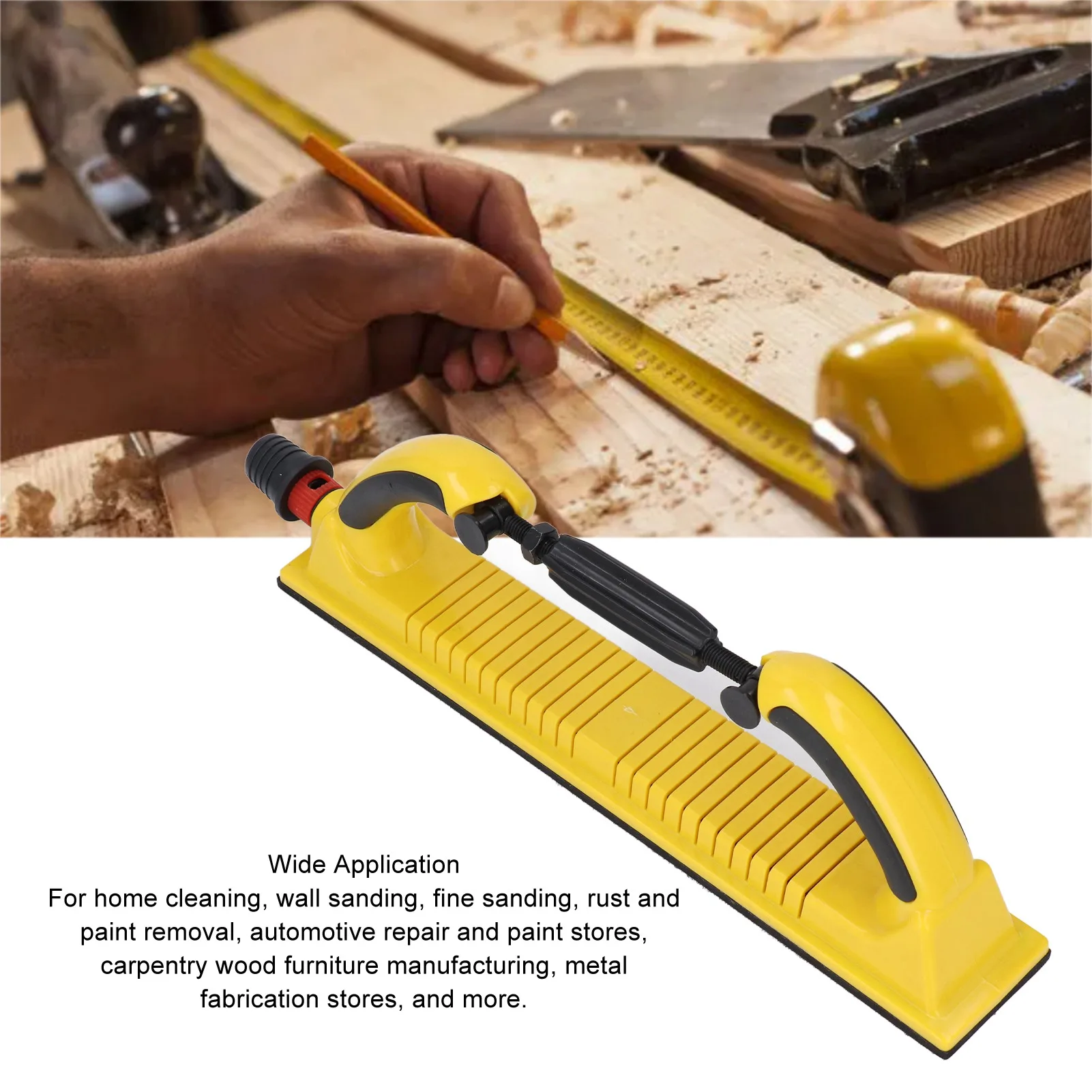 70 X 400mm Longboard Hand Sanding File Block Flexible Adjustment Hand Sanding Board Cleaning Polishing Rust Removal Tool
